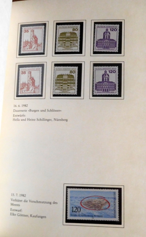 Jahrbuch Die Postwertzeichen der deutschen Bundespost 1982 Bild 8