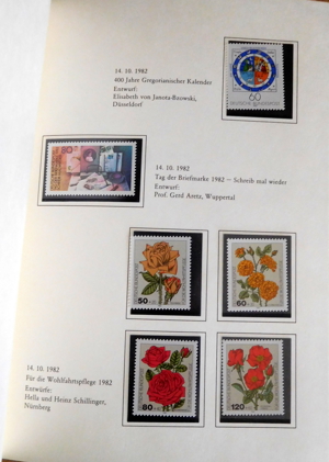 Jahrbuch Die Postwertzeichen der deutschen Bundespost 1982 Bild 12