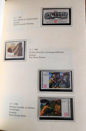 Jahrbuch Die Postwertzeichen der deutschen Bundespost 1982 Bild 11