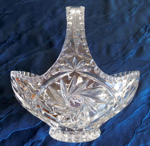Bleikristall Körbchen Glasschale mit Henkel Bild 6