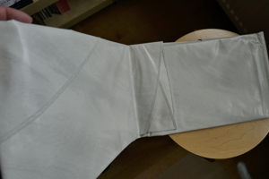 Lacktischdecke rund, 160 cm, weiß marmoriert, neu