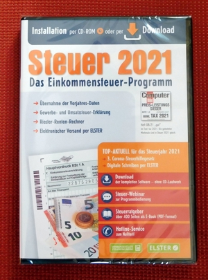 Steuer 2021 - Das Einkommensteuer-Programm