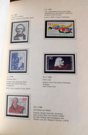 Jahrbuch Die Postwertzeichen der deutschen Bundespost 1986 Bild 10