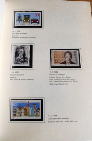 Jahrbuch Die Postwertzeichen der deutschen Bundespost 1986 Bild 7