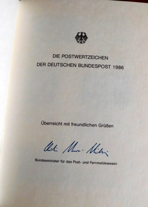 Jahrbuch Die Postwertzeichen der deutschen Bundespost 1986 Bild 5