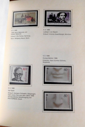 Jahrbuch Die Postwertzeichen der deutschen Bundespost 1986 Bild 2