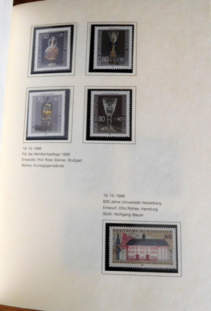 Jahrbuch Die Postwertzeichen der deutschen Bundespost 1986 Bild 15
