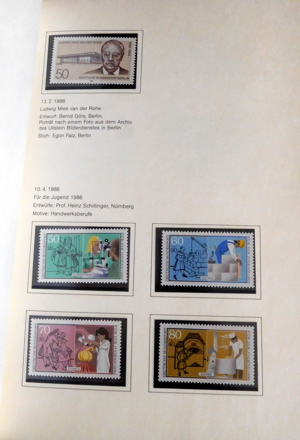Jahrbuch Die Postwertzeichen der deutschen Bundespost 1986 Bild 3