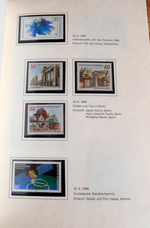 Jahrbuch Die Postwertzeichen der deutschen Bundespost 1986 Bild 11
