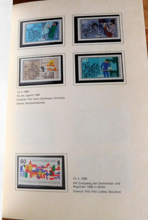 Jahrbuch Die Postwertzeichen der deutschen Bundespost 1986 Bild 4