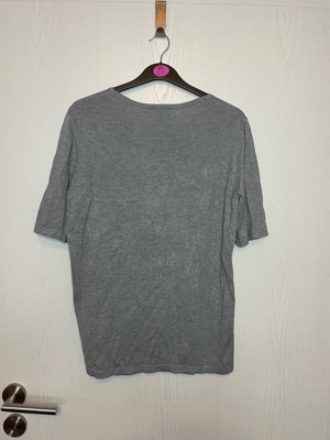 T-Shirt mit Glitzerstreifen von Esmara, grau, Größe L, 44/46 Bild 4