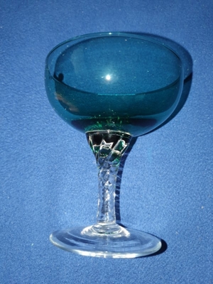 6 Sektschalen buntes Glas Bild 8