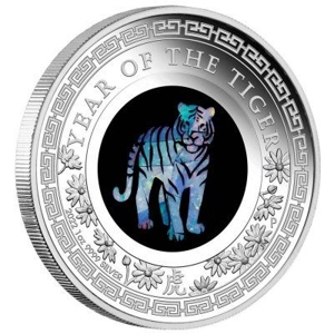 Australien: 1 Dollar 2022 - Opal-Serie TIger - 1 oz. Silber in PP - sehr rar !