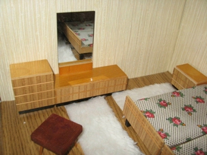 Altmann Schlafzimmer für Puppenhaus Puppenstube-Puppenmöbel Bild 3