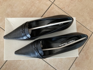 Pumps, Leder, schwarz, Gr. 37, Peter Hahn, neu Bild 3