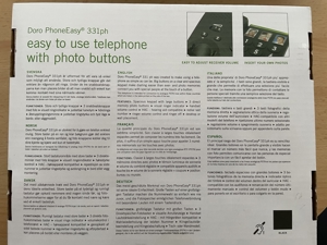 Doro PhoneEasy 331ph (schwarzes Modell) - Telefon mit Schnur Bild 2