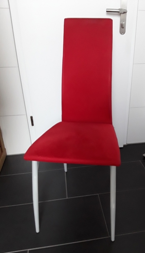 TISCHBEIN/Stützfuß, wie Beispiel Foto mit chromfarb. Bein, nur in weiß. Stuhl Marke Effezeta Bild 6