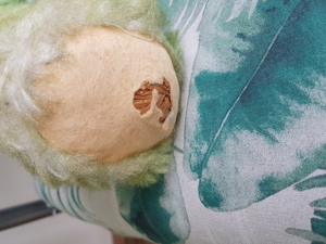 Tedddybär 70 cm grün 50er Jahre Bild 3
