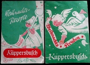 2 alte Weihnachts Rezepthefte der Firma Küppersbusch zum Aufklappen