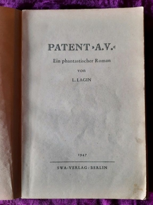 Patent A.V. - ein phantastischer Roman von L.Lagin Bild 2