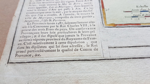 Kupferstich koloriert 1783 Landkarte Provence Frankreich Mittelmeer Marseille Paris Bild 4
