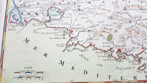 Kupferstich koloriert 1783 Landkarte Provence Frankreich Mittelmeer Marseille Paris Bild 7