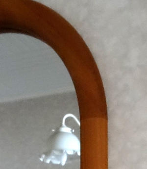 Natürliche Eleganz - Halbrunder Spiegel aus massivem Buchenholz Bild 2