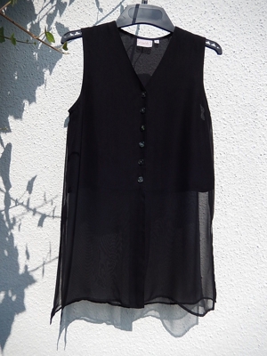 Halbtransparente schwarze Bluse oder leichtes Sommerkleid Gr. 38 Bild 1