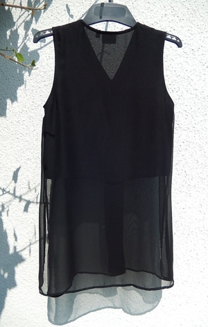 Halbtransparente schwarze Bluse oder leichtes Sommerkleid Gr. 38 Bild 2