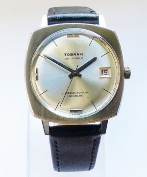 Seltene und schöne Tobram Superautomatic Calendar Herren Vintage Armbanduhr Bild 3