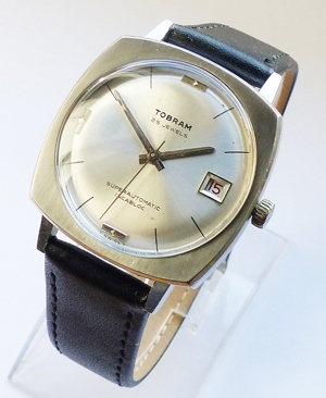 Seltene und schöne Tobram Superautomatic Calendar Herren Vintage Armbanduhr Bild 2