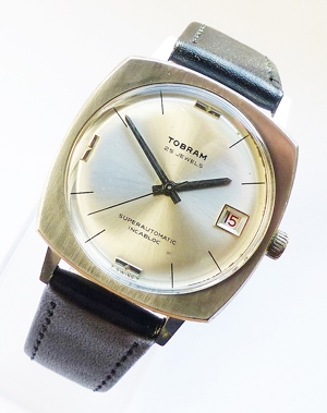 Seltene und schöne Tobram Superautomatic Calendar Herren Vintage Armbanduhr Bild 4