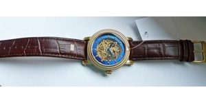 Portas - Werdau Gold-Blau Skeleton Automatic Herren Armbanduhr Bild 10