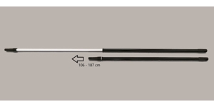 Aluminium Teleskopstange schwarz ausziehbar 106 - 187 cm