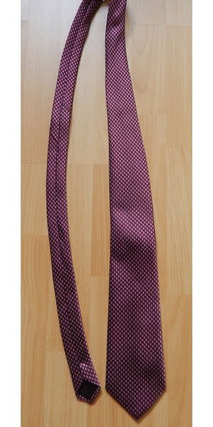 Krawatte CANDA - weinrot mit kleinem Muster - TOP Bild 1
