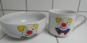 Frühstücks-Set - Tasse und Bols / Porzellan / Kindermotiv