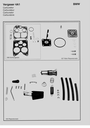 Ersatzteile Solex Vergaser 4A1 BMW, Mercedes-Benz, Opel