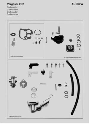 Ersatzteile und Rep-Satz Solex Vergaser 2E2 , 2E3