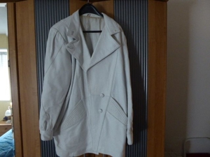 Damen Lederjacke weiss Gr. 40 echtes Leder