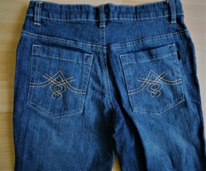 Jeans blau Gr. 152 / miss petrolio / Stickerei auf Gesäßtasche Bild 3