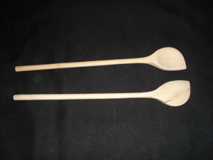 30 neuwertige unbenutzte Ahorn Holz Kochlöffel Länge 35 cm. Bild 3