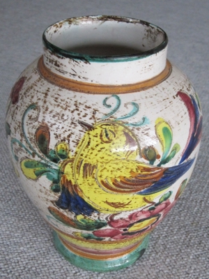 Ton- Vase, bunt, 20 cm hoch Bild 2