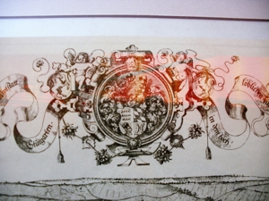 Wandbild mit Rahmen, Stuttgart im Jahr 1592 (Druck eines Stichs) Bild 4