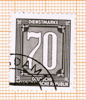 Dienstmarke ZKD Mi. Nr 5 XI, Dienstmarke 70 DEUTSCHE DEMOKRATISCHE REPUBLIK Bild 1