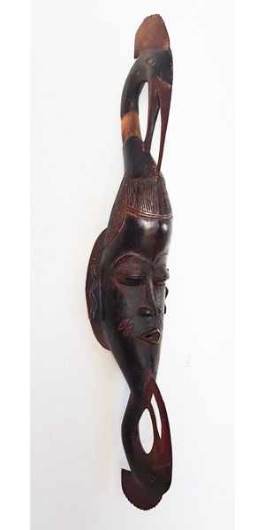 Afrika 60cm Vogel Maske Holz Safari Massai Tribal Art geschnitzt