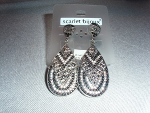 Ohrringe von Scarlet Bijoux, silber-schwarz, ( Modeschmuck) NEU Bild 2