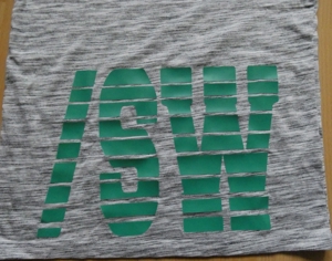 T-Shirt Gr. 158/164 grau-meliert mit Emblem - NEU Bild 2