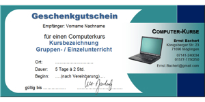 Computerkurse für Senioren -- Raum Ludwigsburg Bild 11