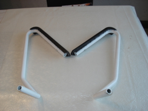 2 Armlehnen und 2 Fußstützen für Rollstuhl, Klostuhl. Bild 4