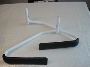 2 Armlehnen und 2 Fußstützen für Rollstuhl, Klostuhl. Bild 2